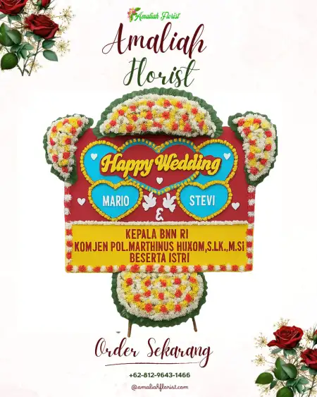 Papan Bunga Pernikahan Gaum